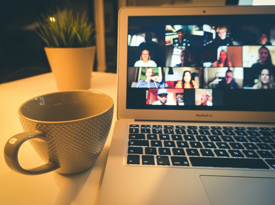 business meeting with laptop